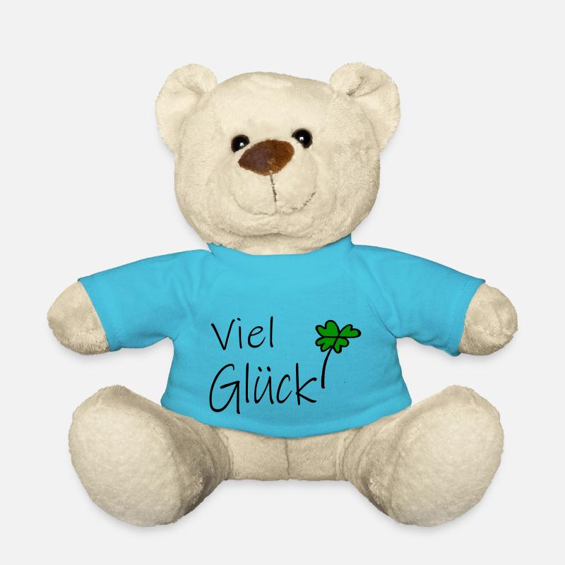 Viel Glück - Teddy - Atollblau