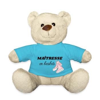 maîtresse en baskets - Nounours - bleu outremer - Devant