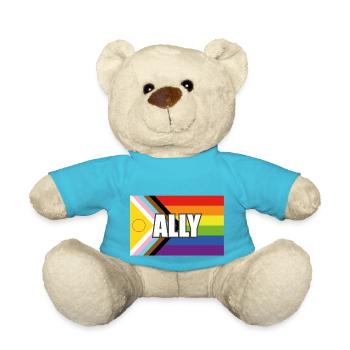 Ally Intersex Inclusive Pride Fortschritt Pride Flag - Teddy - Atollblau - Vorne