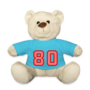 Cool Retro Retrostyle Jersey Number Back Number - Teddy Bear - atoll blue - Front