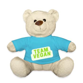 Team Vegan Veganer Vegetarier - Teddy - Atollblau - Vorne