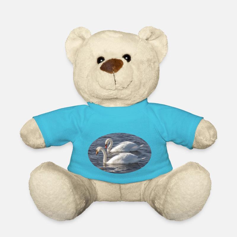 Schwanenpaare - Teddy - Atollblau