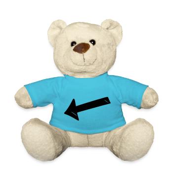 Arrow drawing sketch black - Teddy Bear - atoll blue - Front