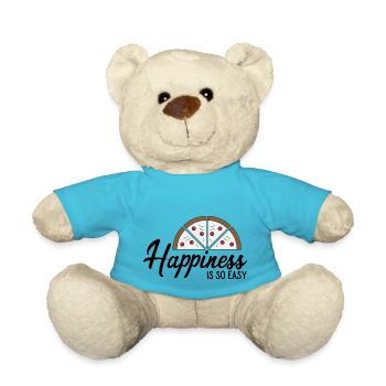 Pizza makes you happy - Teddy Bear - atoll blue - Front