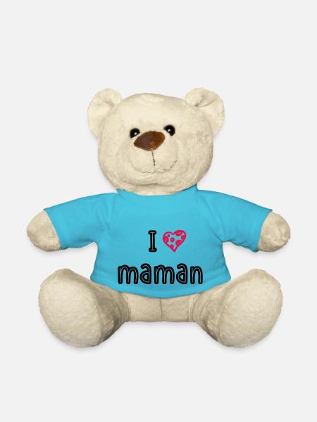 I love maman - Nounours - bleu outremer