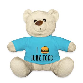 I Love Junk Food - Teddy Bear - atoll blue - Front