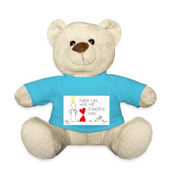 Dinge tun, weil sie schwierig sind. - Teddy - Atollblau - Vorne