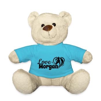 Morgan Love Herz Pferdekopf - Teddy - Atollblau - Vorne