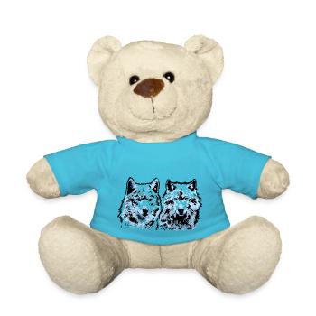 Geri and Freki - Teddy Bear - atoll blue - Front