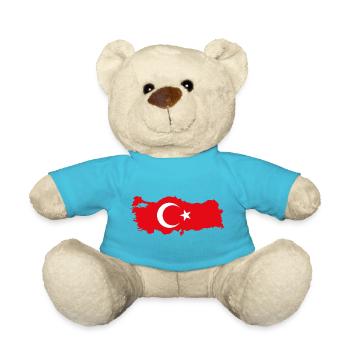 TÜRKEI TÜRKIYE TÜRKISCHE Europa Sport Fan - Teddy - Atollblau - Vorne