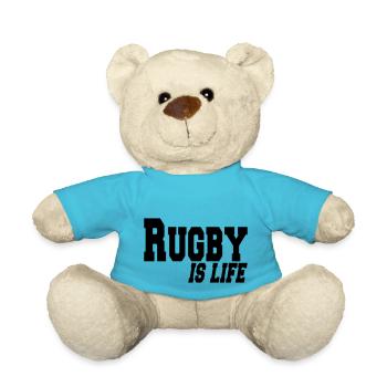 rugby is life - Teddy Bear - atoll blue - Front