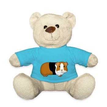 Guinea pig dreifarbi - Teddy Bear - atoll blue - Front
