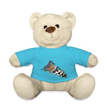 Hundereihe 1 - Teddy Bear - atoll blue - Front