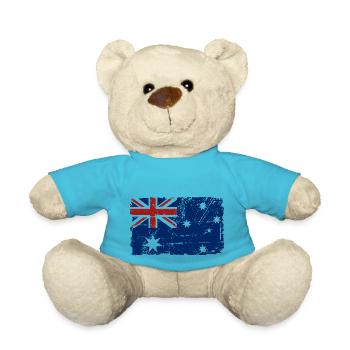 Australien - Down Under - Vintage Look - Teddy - Atollblau - Vorne