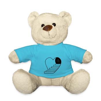 Treppe ins Herz - Teddy - Atollblau - Vorne