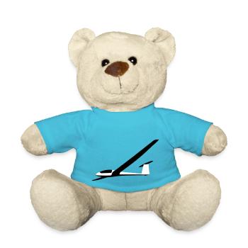 ls4 Segelflugzeug Segelfliegen Segelflieger Pilot - Teddy - Atollblau - Vorne
