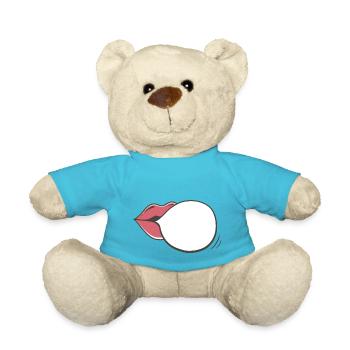 Mouth speech bubble communication - Teddy Bear - atoll blue - Front