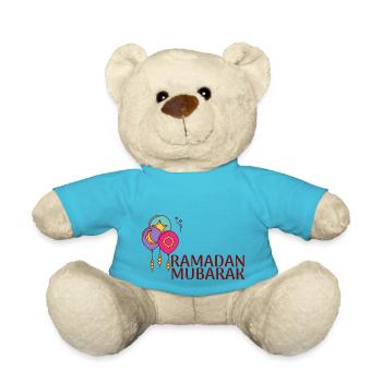 Ramadan Mubarak/Eid /Muslim /Islam/Allah - Teddy Bear - atoll blue - Front