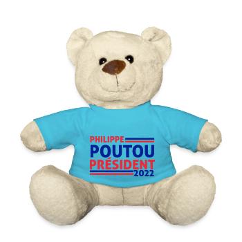 Philippe Poutou Président 2022 - Nounours - bleu outremer - Devant