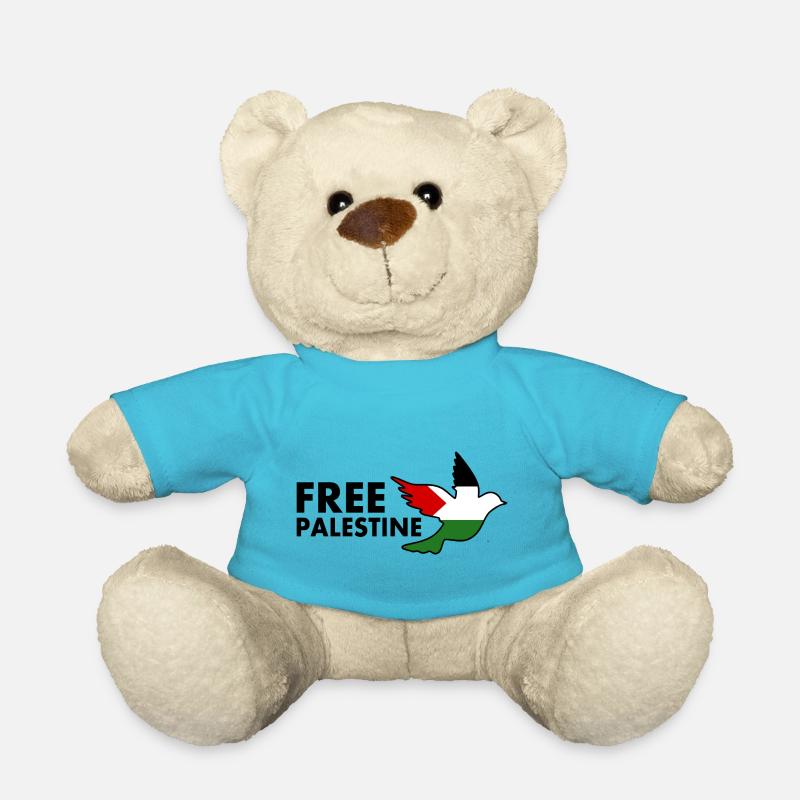 Free palestine - Teddy Bear - atoll blue