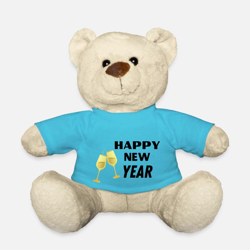 HAPPY NEW YEAR - Nounours - bleu outremer