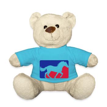 Cheval Rouge Bleu Sport - Nounours - bleu outremer - Devant