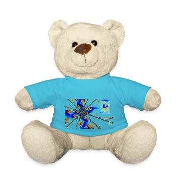 abstract Bitcoin 2 - Teddy - Atollblau - Vorne