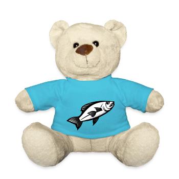 Angler Fishing Fishing Fishing Fishing hooks - Teddy Bear - atoll blue - Front