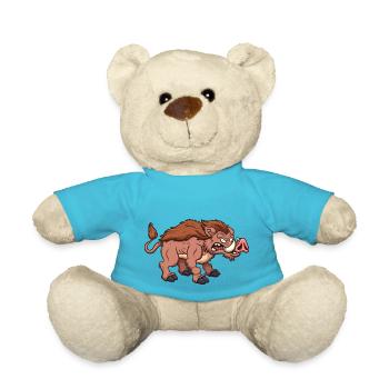 Wild Boar - Teddy Bear - atoll blue - Front