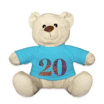 20e anniversaire léopard - Nounours - bleu outremer - Devant