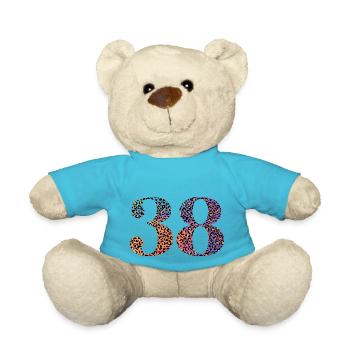 38e anniversaire léopard - Nounours - bleu outremer - Devant