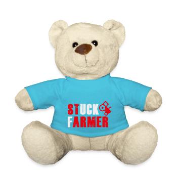 STUCK FARMER RED GREY - Teddy Bear - atoll blue - Front