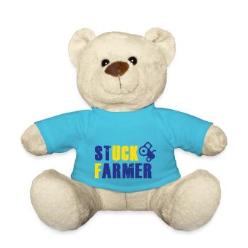STUCK FARMER BLUE YELLOW - Teddy Bear - atoll blue - Front