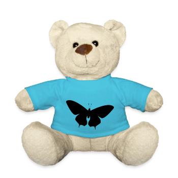 Design unique de t-shirt papillon - Nounours - bleu outremer - Devant