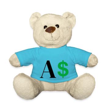 Lettre a dollar - Nounours - bleu outremer - Devant