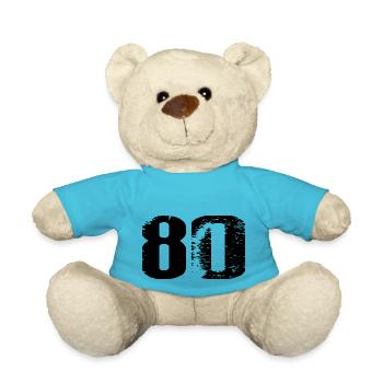80 Number Leotard - Teddy Bear - atoll blue - Front