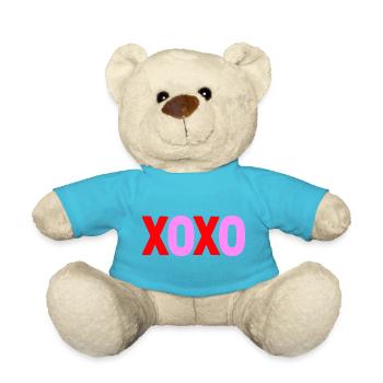 XOXO Love Valentine Conception de texte - Nounours - bleu outremer - Devant