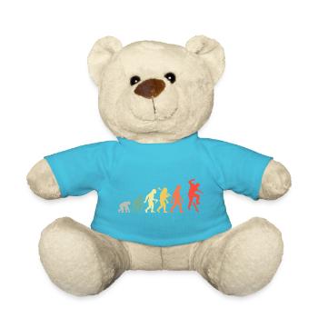 Skateboard Evolution Men's and Boys' Skatboarder - Teddy Bear - atoll blue - Front