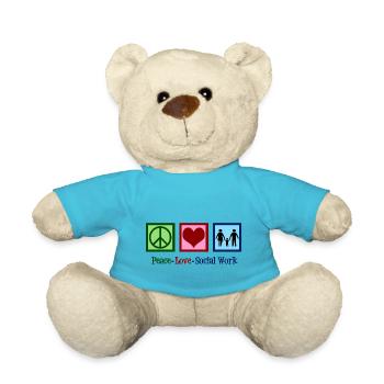 Friedensliebes-Sozialarbeit - Teddy - Atollblau - Vorne