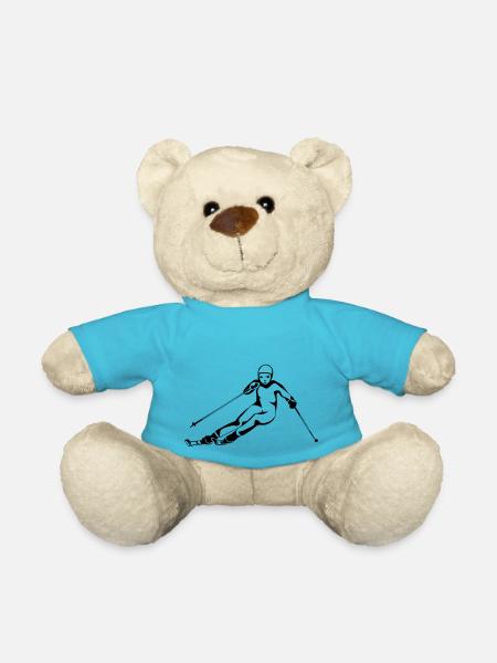 Vacances d'hiver de ski alpin course femme - Nounours - bleu outremer