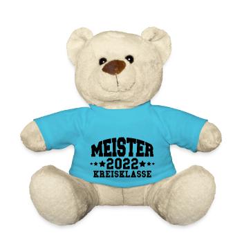 Meister 2022 Kreisklasse Aufstieg Fußball - Teddy - Atollblau - Vorne