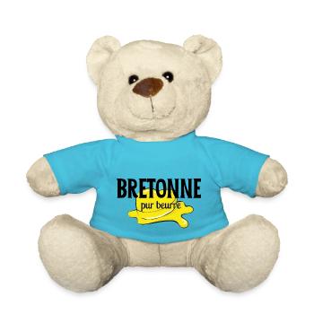 Bretonne pur beurre | Cadeau femme drôle - Nounours - bleu outremer - Devant
