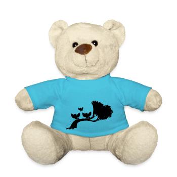 Safari Zoo Animals Wildlife - Teddy Bear - atoll blue - Front