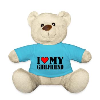 I love my girlfriend - Nounours - bleu outremer - Devant