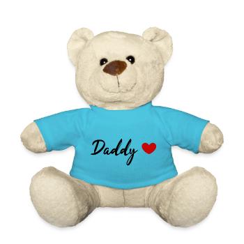 Papa au cœur rouge - Nounours - bleu outremer - Devant