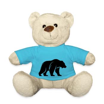 Black bear - Teddy Bear - atoll blue - Front