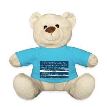 Neue Wege gehen. Jede Stunde und Sekunde. - Teddy - Atollblau - Vorne