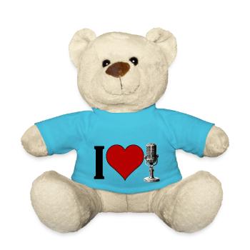 I ♥️ MUSIC | I Love Singing - Teddy Bear - atoll blue - Front