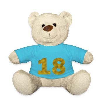 Anniversaire 18 ans - Nounours - bleu outremer - Devant