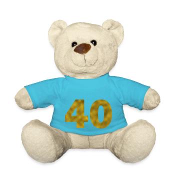 Anniversaire 40 ans - Nounours - bleu outremer - Devant